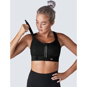 SHEFIT ULTIMATE Black Sports Bra 4Luxe High Support Athleticwear w/ Wash Bag